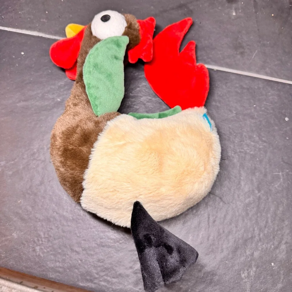 BARKco Plush Chicken Dog‎ Toy Squeaky Funny Farm Animal Pet Chew Toy